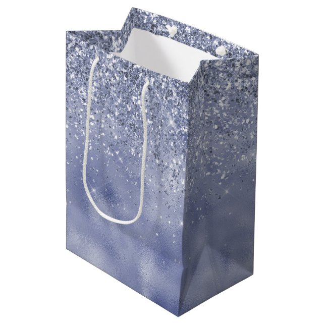 Sac Cadeau Moyen Parties scintillant de glam Lilac Glitz violet (Devant Angle)