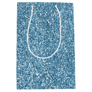 Sac Cadeau Moyen Parties scintillant de sirène turquoise