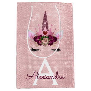 Sac Cadeau Moyen Parties scintillantes de rose de Gold Blush rose