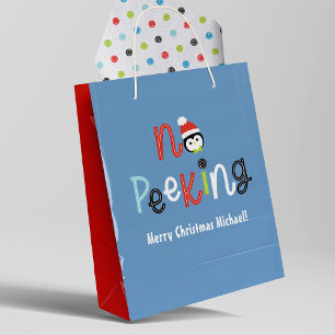 Sac Cadeau Moyen Pas de pékin mignon Whimsical Kids Noël
