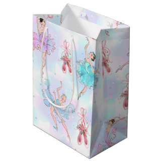 Sac Cadeau Moyen Pastel Ballet Dancers 