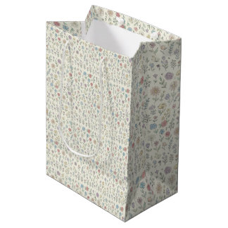 Sac Cadeau Moyen pastel floral wrapping paper.
