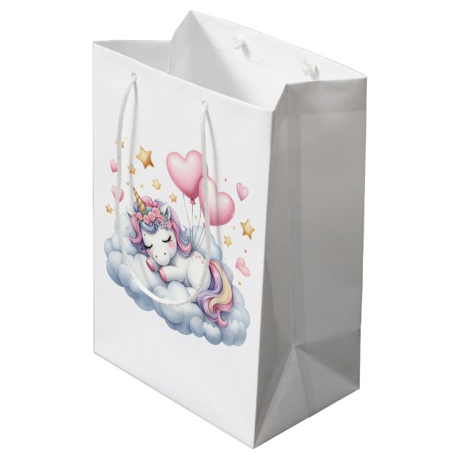 Sac Cadeau Moyen Pastel Unicorn (Dos Angle)