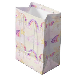 Sac Cadeau Moyen Pastel Unicorn Pegasus