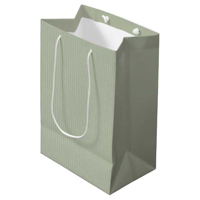 Sac Cadeau Moyen Pastel vert. (Devant Angle)
