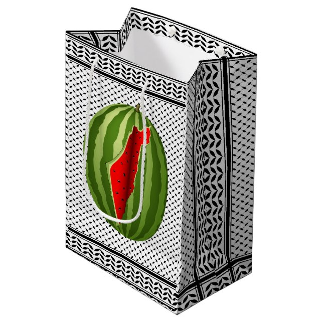 Sac Cadeau Moyen Pastèque Palestine - Slice (Devant Angle)