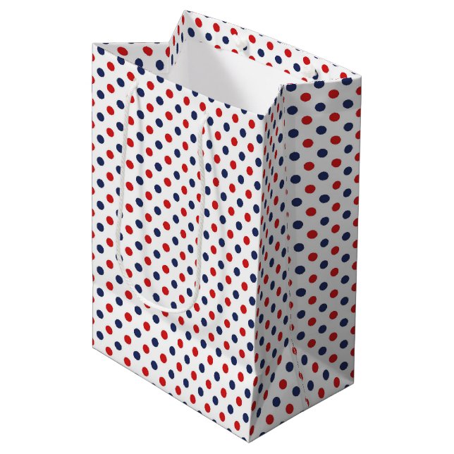 Sac Cadeau Moyen Patriotic Dots Gift Bag (Devant Angle)