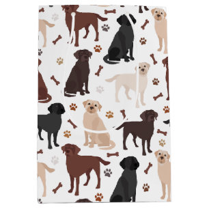Sac Cadeau Moyen Patrouilles et os du Labrador Retriever