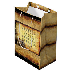 Sac Cadeau Moyen Pax Christos, Lion avec Ésaïe 11:6-9