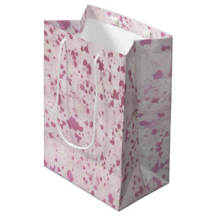 Sac Cadeau Moyen Pays de la vache blanche et rose Ouest