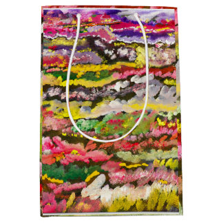 Sac Cadeau Moyen Paysage Abstrait Couches Coloré