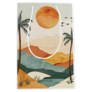 Sac Cadeau Moyen Paysage Abstrait de Boho (16)