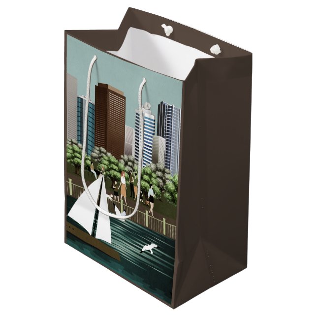 Sac Cadeau Moyen Paysage urbain (Devant Angle)