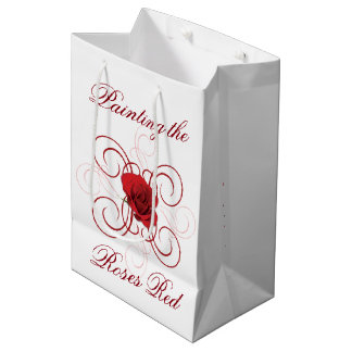 Sac Cadeau Moyen Peindre le rouge Rose 4