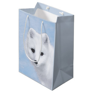 Sac Cadeau Moyen Peinture Arctic Fox - Art original de la faune
