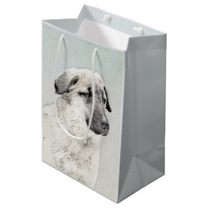 Sac Cadeau Moyen Peinture de berger anatolienne - Art original de c