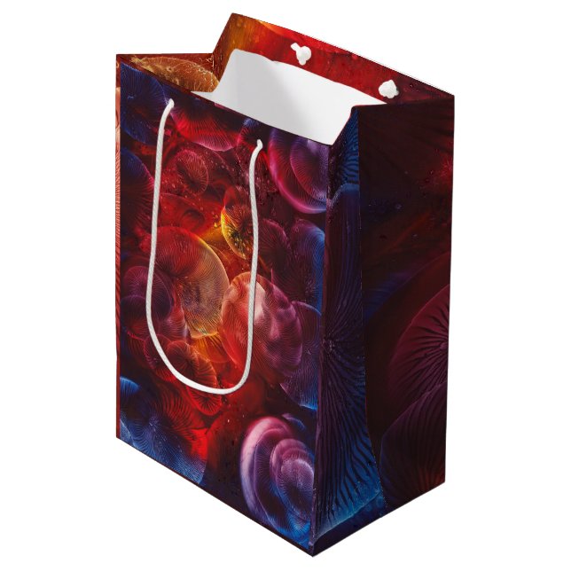 Sac Cadeau Moyen Peinture de fantaisie de l'espace profond peinte à (Devant Angle)
