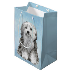 Sac Cadeau Moyen Peinture Lowchen - Cute Original Chien Art