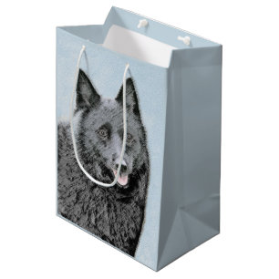 Sac Cadeau Moyen Peinture Schipperke - Cute Original Chien Art