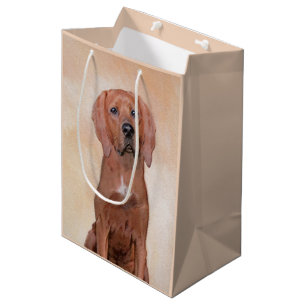 Sac Cadeau Moyen Peinture sur pilon rouge - jolie art original chie
