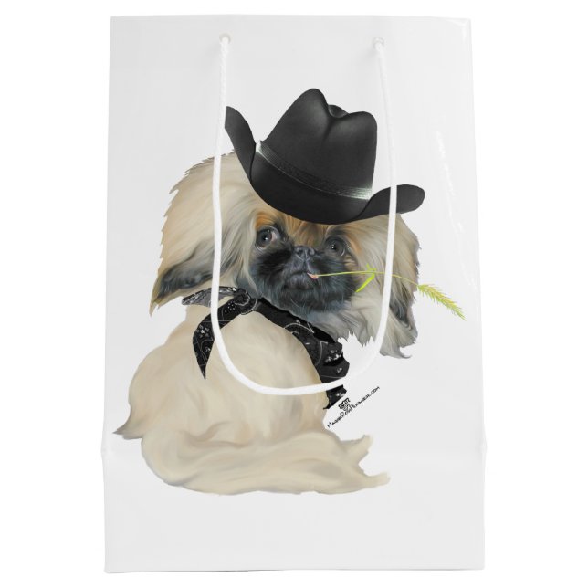 Sac Cadeau Moyen Peke Cowboy (Dos)