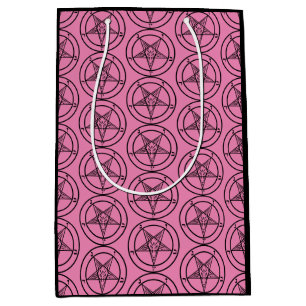 Sac Cadeau Moyen Pentagramme rose Baphomet Satané