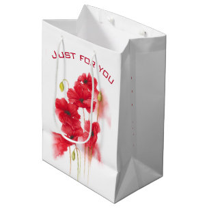 Sac Cadeau Moyen Pépites rouges aquarelle