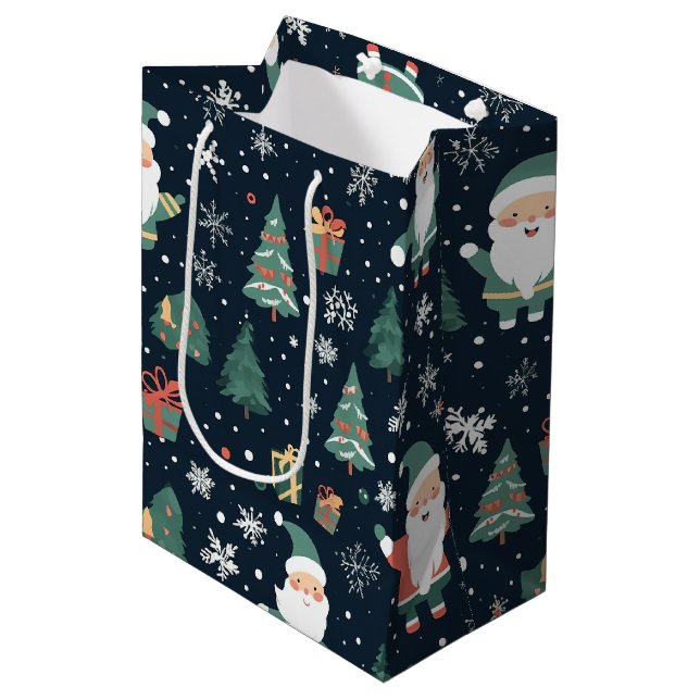 Sac Cadeau Moyen Père Noël (Devant Angle)