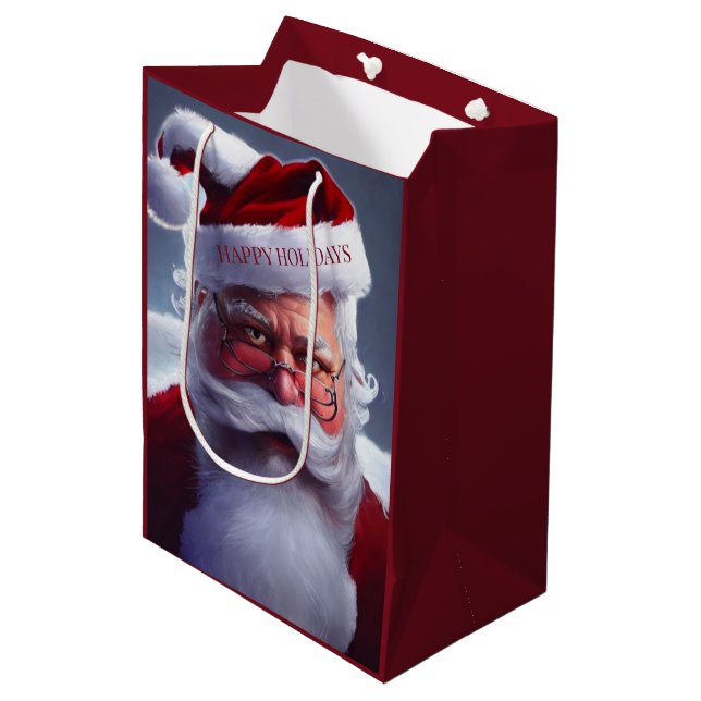 Sac Cadeau Moyen Père Noël (Devant Angle)