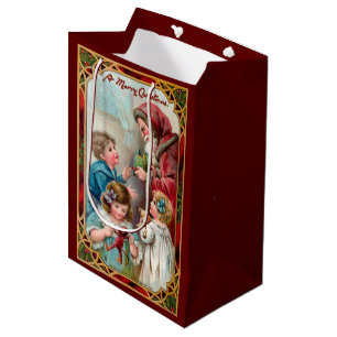 Sac Cadeau Moyen Père Noël avec enfants