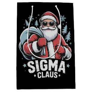 Sac Cadeau Moyen Père Noël Sigma Cool Santa Drôle Xmas Rizz Rizzler