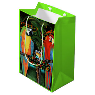 SAC CADEAU MOYEN PERROQUETS CINCO DE MAYO
