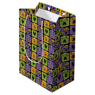 Sac Cadeau Moyen Personnages d'Halloween mignons