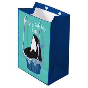 Sac Cadeau Moyen Personnalisable Orca Killer Whale Anniversaire