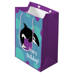 Sac Cadeau Moyen Personnalisable Orca Killer Whale Anniversaire
