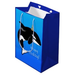 Sac Cadeau Moyen Personnalisable Orca Killer Whale Anniversaire