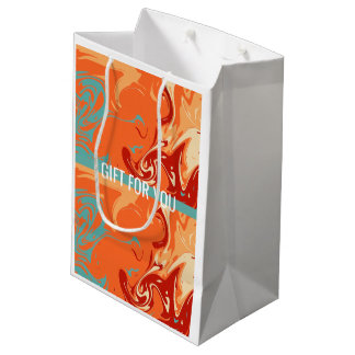 Sac Cadeau Moyen Personnalisé Pastel Marbre Mignon Esthétique
