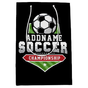 Sac Cadeau Moyen Personnaliser Football AJOUTER TEXTE Varsity Team 