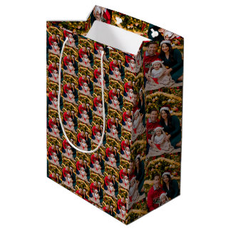 Sac Cadeau Moyen Personnaliser la photo de famille pour la saison d