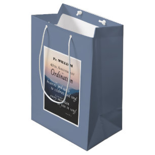 Sac Cadeau Moyen Personnaliser les fêtes d'Ordination du 40e annive