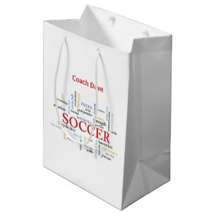 Sac Cadeau Moyen Personnalisez, Merci d'entraîneur de football en m