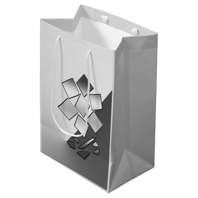 Sac Cadeau Moyen Pétales de chrome (Devant Angle)
