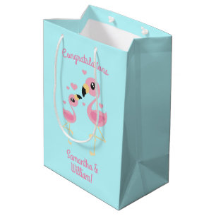 Sac Cadeau Moyen Petit Baby shower de pingouin bleu