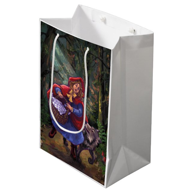 Sac Cadeau Moyen Petit Chaperon Rouge (Devant Angle)
