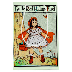 Sac Cadeau Moyen Petit Chaperon Rouge Vintage Mignon
