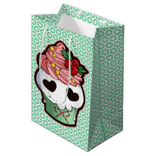 Sac Cadeau Moyen Petit gâteau de crâne de vacances