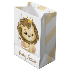 Sac Cadeau Moyen Petit Prince Lion Boy Baby shower