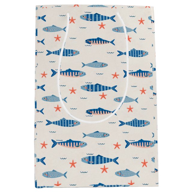 Sac Cadeau Moyen Petits poissons (Devant)
