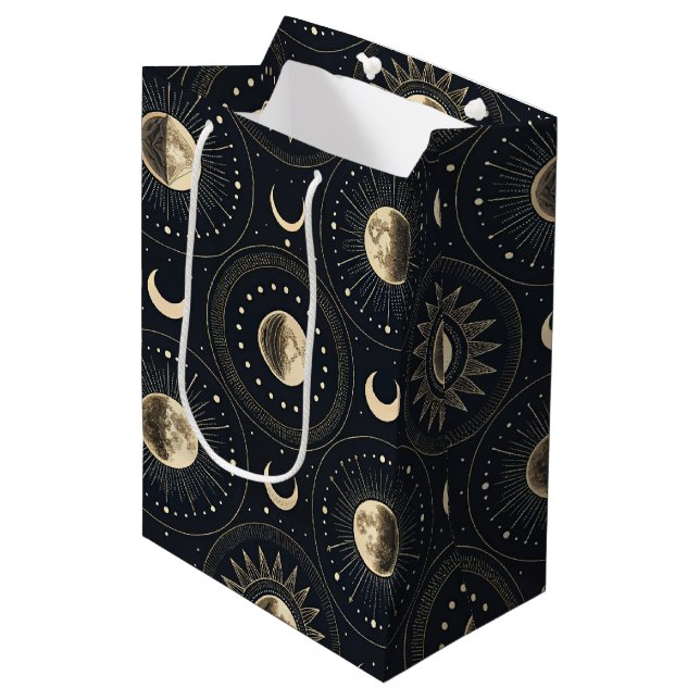 Sac Cadeau Moyen Phase Lunaire Céleste (4) (Devant Angle)