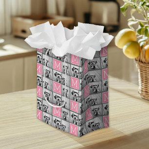 Sac Cadeau Moyen Photo Collage Instagram tendance Monogramme person